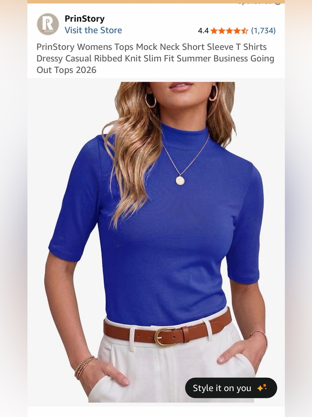 New Mock Neck Top - size medium